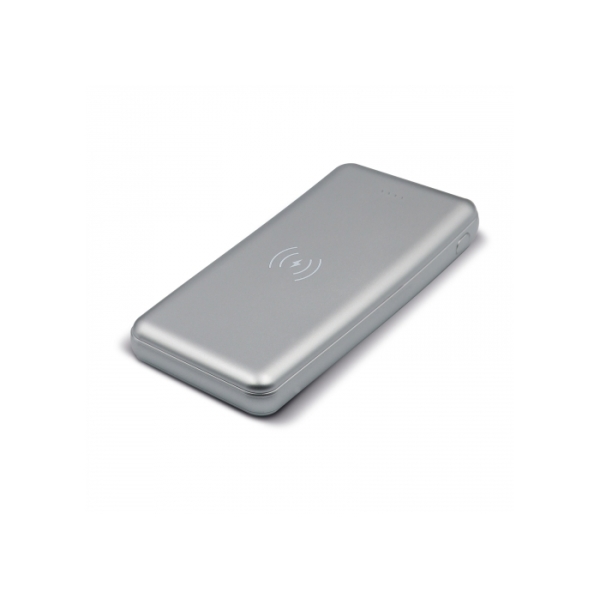 Powerbank Elite met draadloze oplader 8.000mAh 5W - Zilver
