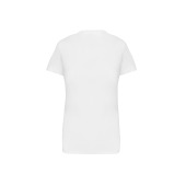 Dames T-shirt V-hals Korte Mouwen White 3XL