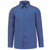 Overhemd in onderhoudsvriendelijk polykatoen-popeline heren Cobalt Blue 6XL