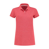 L&S Polo Heather Mix SS for her heather red XL