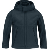 Kids' hooded softshell jacket Navy 7/8 jaar