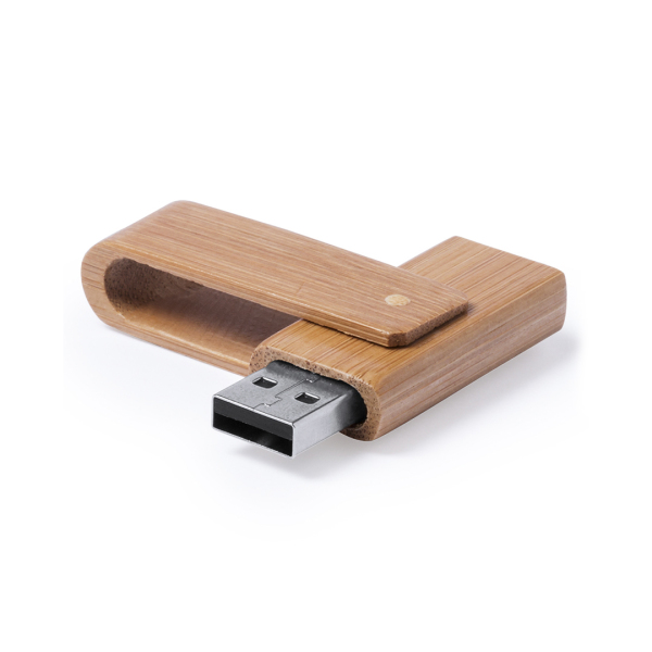 Bedrukte USB 16GB van bamboe 