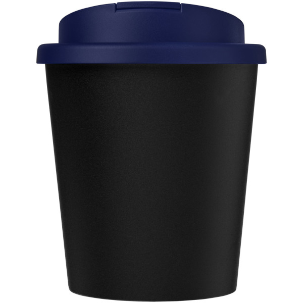 Americano® Espresso Eco 250 ml recycled tumbler with spill-proof lid - Solid black/Blue