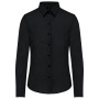 Dames Oxford blouse lange mouwen Black XXL
