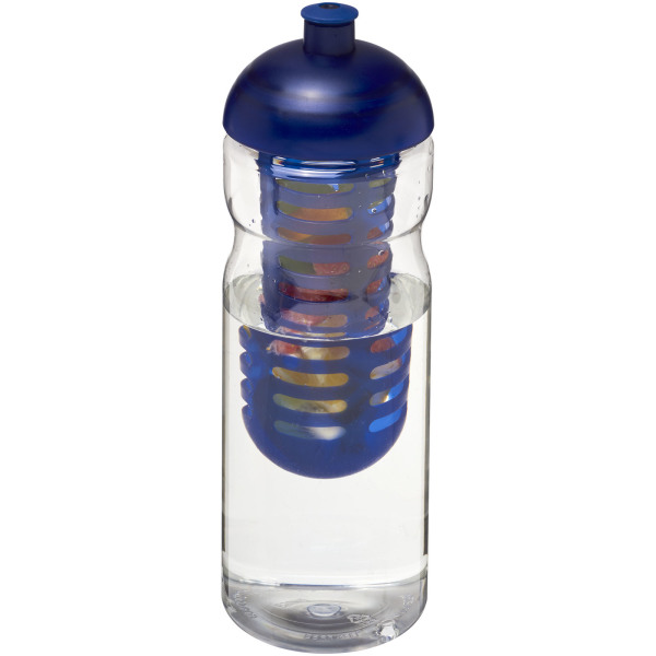 H2O Active® Base 650 ml dome lid sport bottle & infuser - Transparent/Blue
