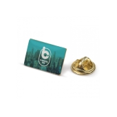 Badge metalen pin 19x13mm - Goud satijn
