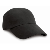 Junior Brushed Cotton Cap - Black - One Size