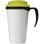 Brite-Americano® grande 350 ml insulated mug - Solid black/Lime