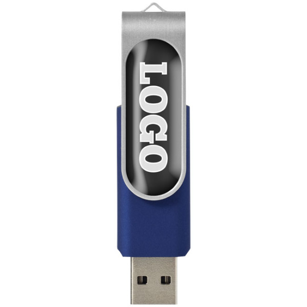 Rotate-doming USB 4GB - Blauw/Zilver