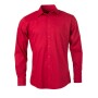 Men's Shirt Longsleeve Poplin - red - S