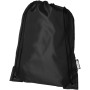 Oriole RPET drawstring backpack 5L - Solid black