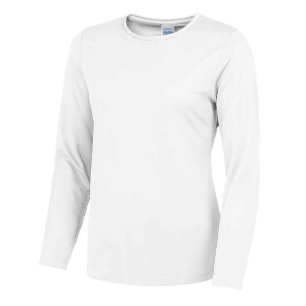 AWDis Ladies Cool Long Sleeve T-Shirt, Arctic White, L, Just Cool