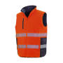 Reversible Soft Padded Safety Gilet - Fluo Orange/Navy - S
