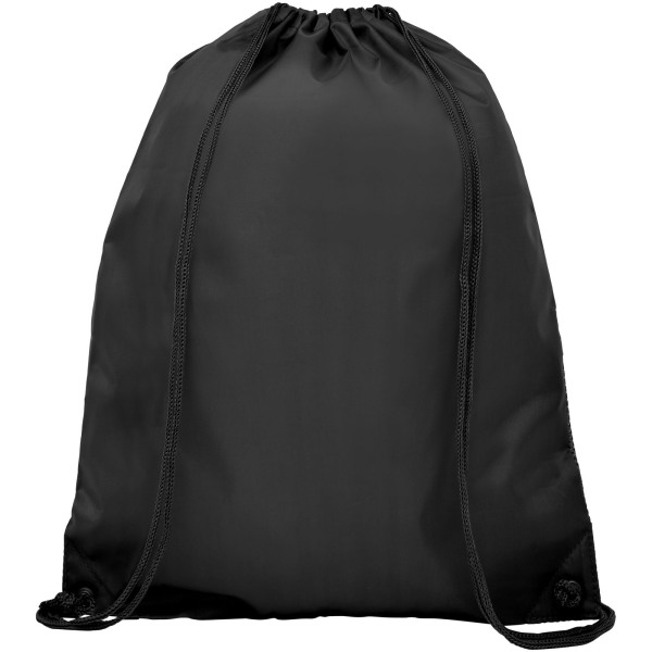 Oriole duo pocket drawstring backpack 5L - Solid black