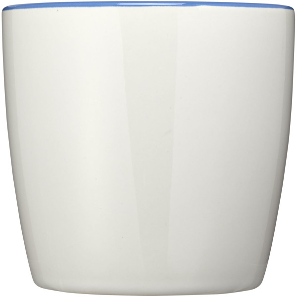 Aztec 340 ml ceramic mug - White/Royal blue