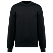 Ecologische oversized uniseks sweater met ronde hals Black XS