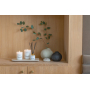 Ukiyo luxe geurkaars met bamboe deksel, wit