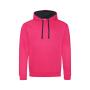 AWDis Varsity Hoodie, Hot Pink/French Navy, S, Just Hoods