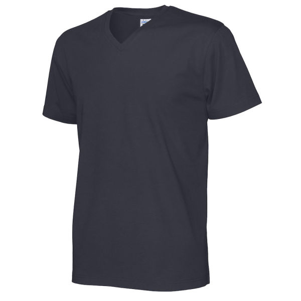 Cottover Gots T-shirt V-neck Man navy L