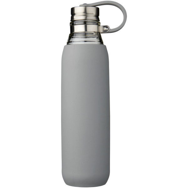 Oasis 650 ml glass water bottle - Grey
