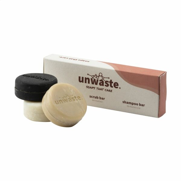 Unwaste Soap Set tvål,  skrubb och schampo