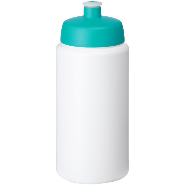 Baseline® Plus grip 500 ml sportfles met sportdeksel - Wit/Aqua
