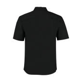 Tailored Fit Mandarin Collar Shirt SSL - Black - S (37cm)