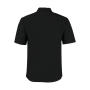 Tailored Fit Mandarin Collar Shirt SSL - Black - XL (44cm)