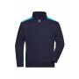 Workwear Half-Zip Sweat - COLOR - - navy/turquoise - 6XL
