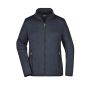 Ladies' Knitted Fleece Jacket - dark-grey-melange/silver - S