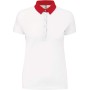 Tweekleurige damespolo jersey White / Red XXL