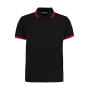 Classic Fit Tipped Collar Polo - Black/Red