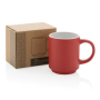 Ceramic stackable mug, red