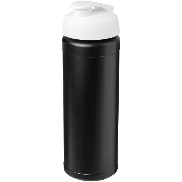 Baseline® Plus grip 750 ml flip lid sport bottle - Solid black/White