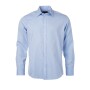 Men's Shirt Longsleeve Herringbone - light-blue - S