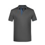 Men's Polo Stripe graphite/aqua S