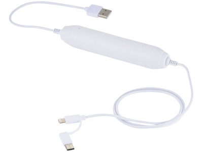 Path 2000 mAh powerbank met 3 in 1 kabel Path 2000 mAh powerbank met 3 in 1 kabel