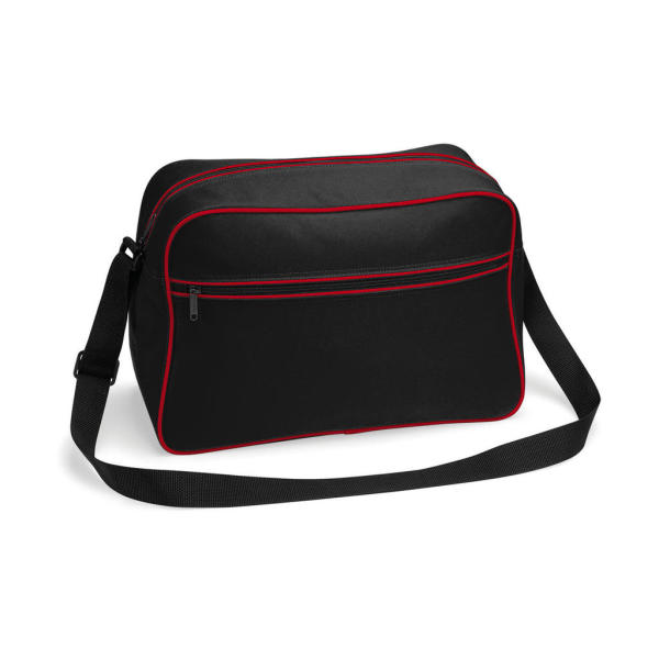 Retro Shoulder Bag - Black/Classic Red