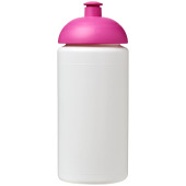 Baseline® Plus grip 500 ml sportflaska med kupollock - Vit/Rosa