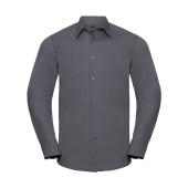 Tailored Poplin Shirt LS - Convoy Grey - 4XL