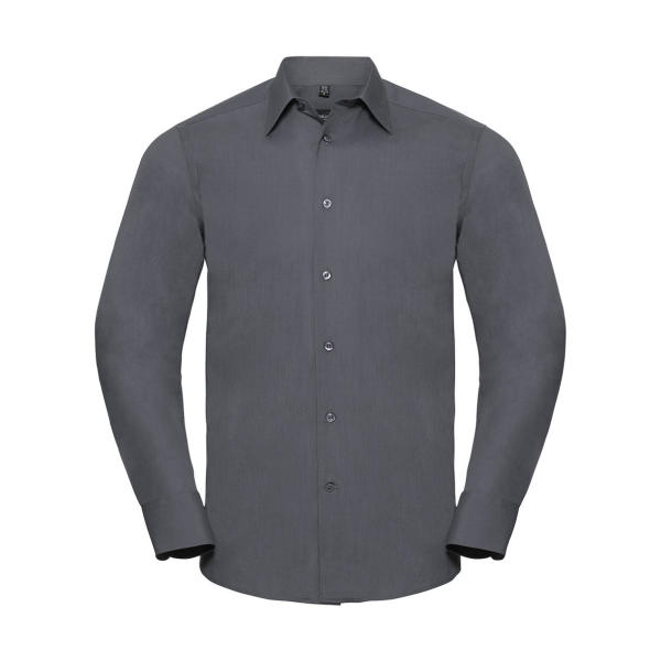Tailored Poplin Shirt LS - Convoy Grey