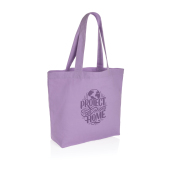 Impact Aware™ recycled canvas shopper met vakje 240gsm, lavender