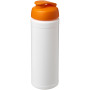 Baseline® Plus 750 ml sportfles met flipcapdeksel - Wit/Oranje