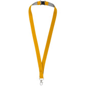 Aru tweekleurige lanyard met klittebandsluiting Aru tweekleurige lanyard met klittebandsluiting