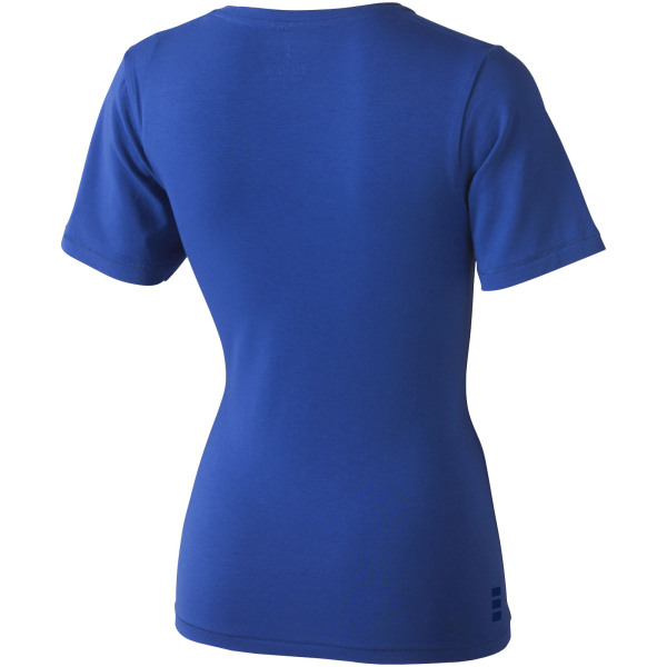 Kawartha short sleeve women's GOTS organic V-neck t-shirt - Blue - M