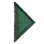 J.H&F Handkerchief Silk Floral Green