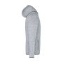 Men's Knitted Fleece Hoody - light-melange/carbon - S