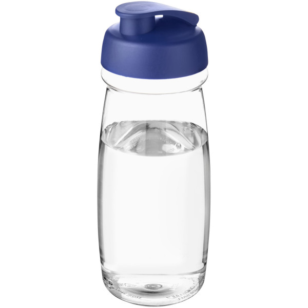 H2O Active® Pulse 600 ml flip lid sport bottle - Transparent/Blue