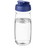 H2O Active® Pulse 600 ml sportfles met flipcapdeksel - Transparant/Blauw