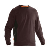 Jobman 5402 Roundneck sweatshirt bruin/zwart xs